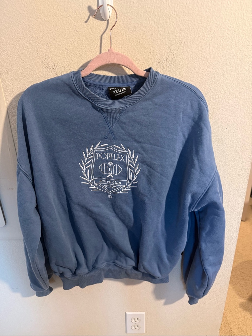 Popflex Active Club Crewneck Sweatshirt Blue XXS/XS